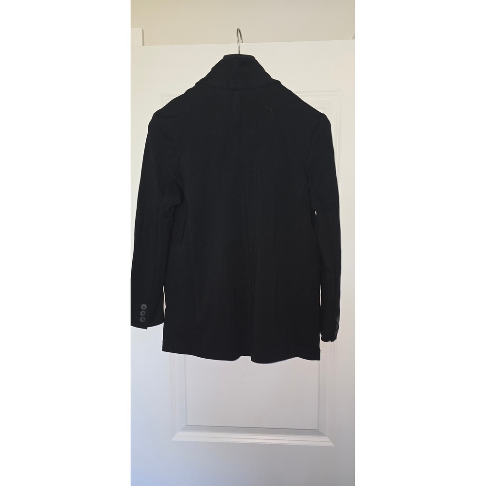 Old Navy Womens Black Ponte Knit Funnel Neck Single Button Blazer Jacket‎ Size S - Picture 2 of 5